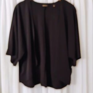 IMAN Black Jersey Shrug Topper